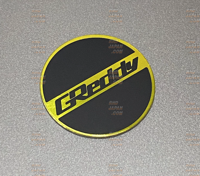 Trust Greddy Metal Emblem Sticker - Black X Gold
